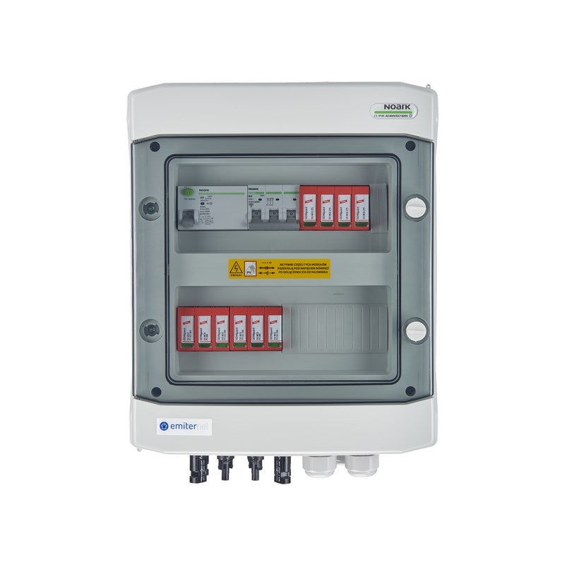EMITER Switchgear IP65 DCAC with Dehn 1000V Surge Arrester, 2 PV Strings, Model EM-1102_DCAC