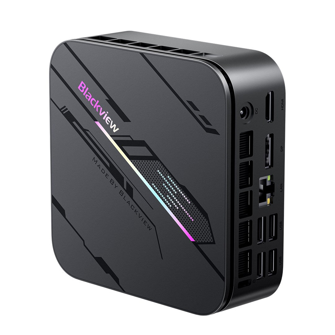 Blackview Mini PC MP100 Pro, AMD Ryzen 5 7430U, 16GB LPDDR4, 512GB SSD, Wi-Fi 6