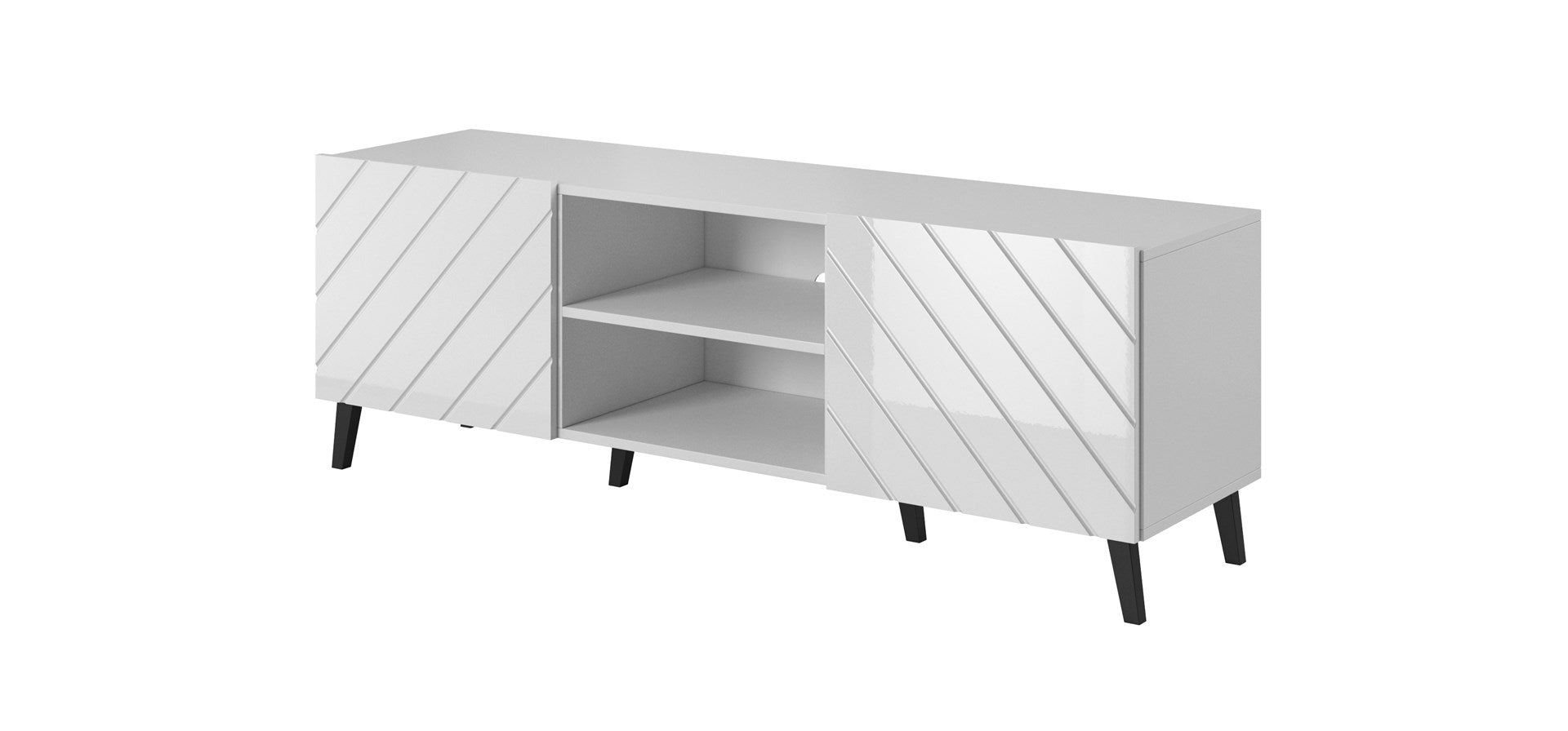 RTV Cabinet ABETO 150x42x52 White/Glossy