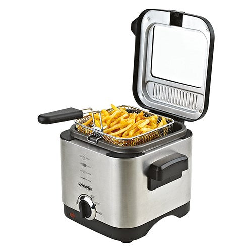 Mesko Home MS 4910 Deep Fryer 1.5 L 900W Black Satin Steel