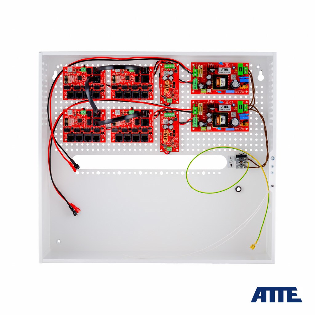 Buffer kit for 17 IP cameras, PoE switch 17P+1UP ATTE IPUPS-17-11-H