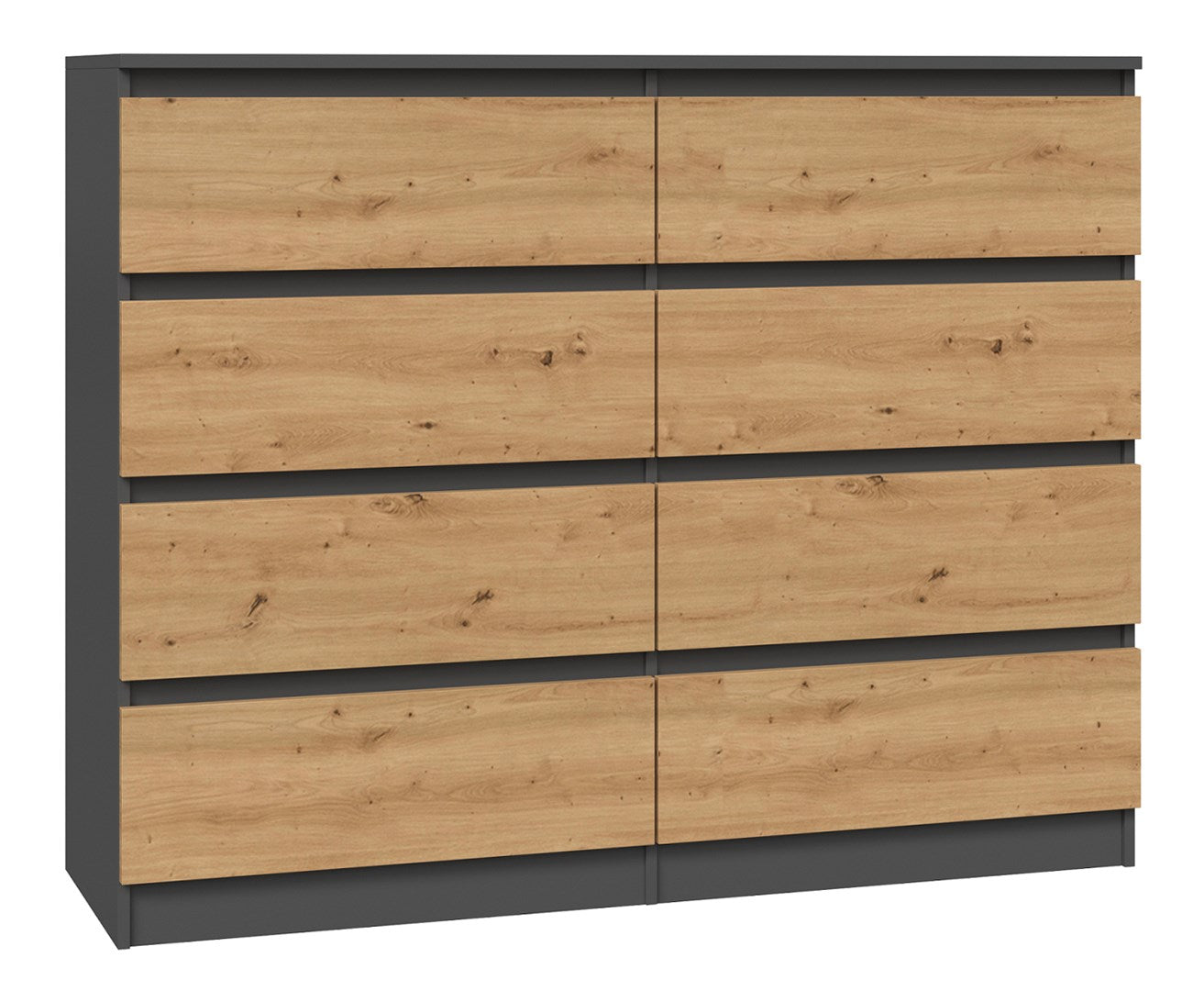 MALWA Chest of Drawers 120 cm Anthracite/Artisan M8-120