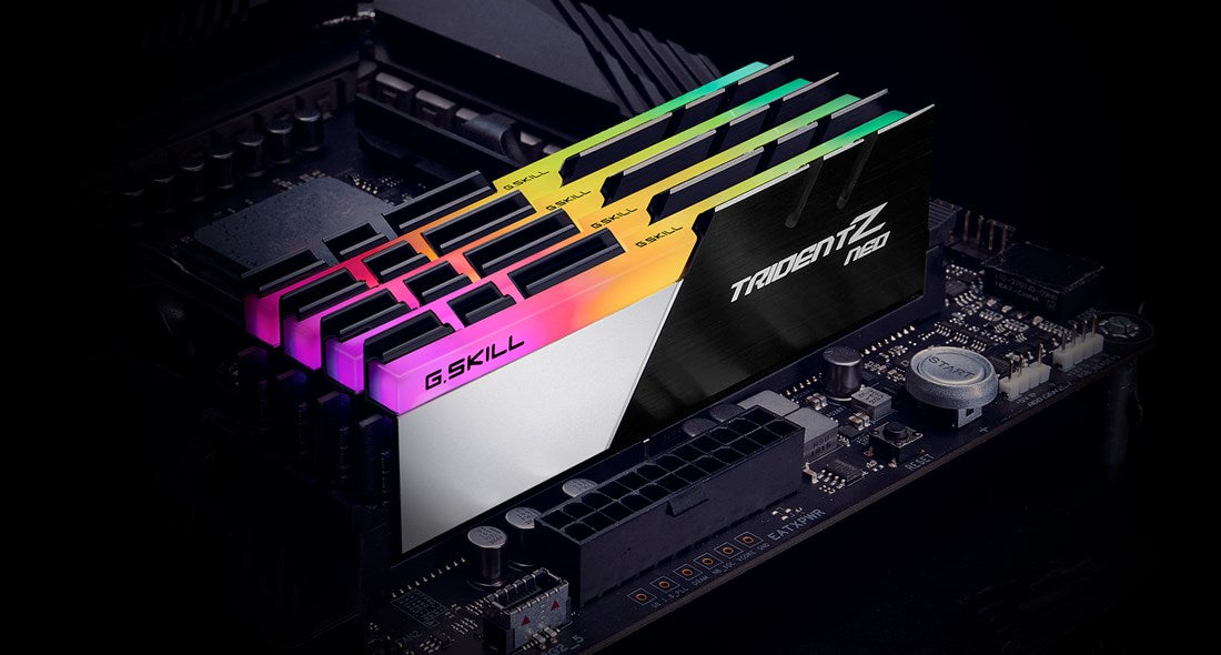 G.Skill TridentZ Neo Series DDR4 16GB: 2 x 8GB DIMM 288-PIN 3200MHz PC4-25600 CL16 1.35V Unbuffered Non-ECC Brushed Black, Brushed Aluminum (F4-3200C16D-16GTZN)