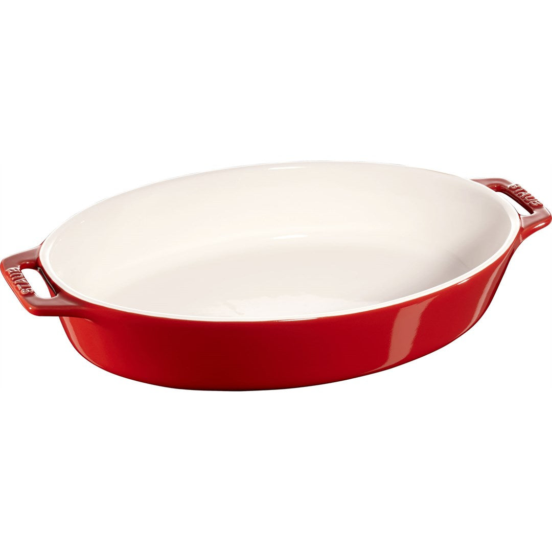 Staub Oval Ceramic Platter 2.3 L Red
