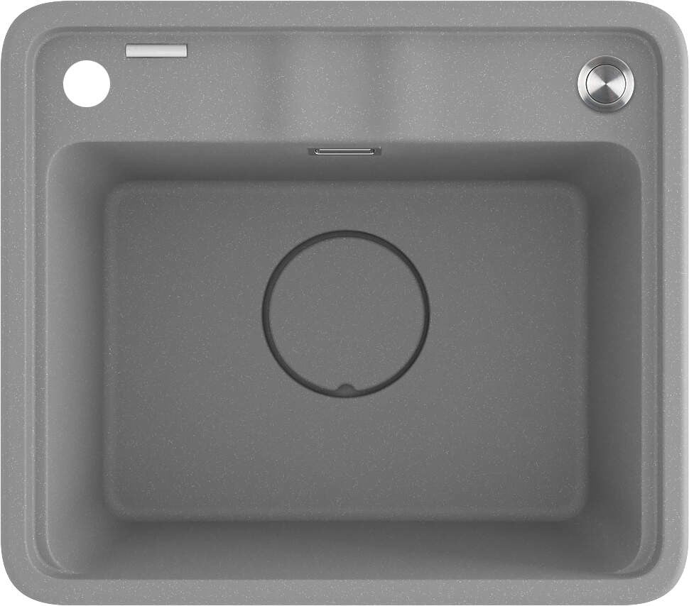 Deante Momi 1-Bowl Granite Sink 50x44cm Metallic Gray