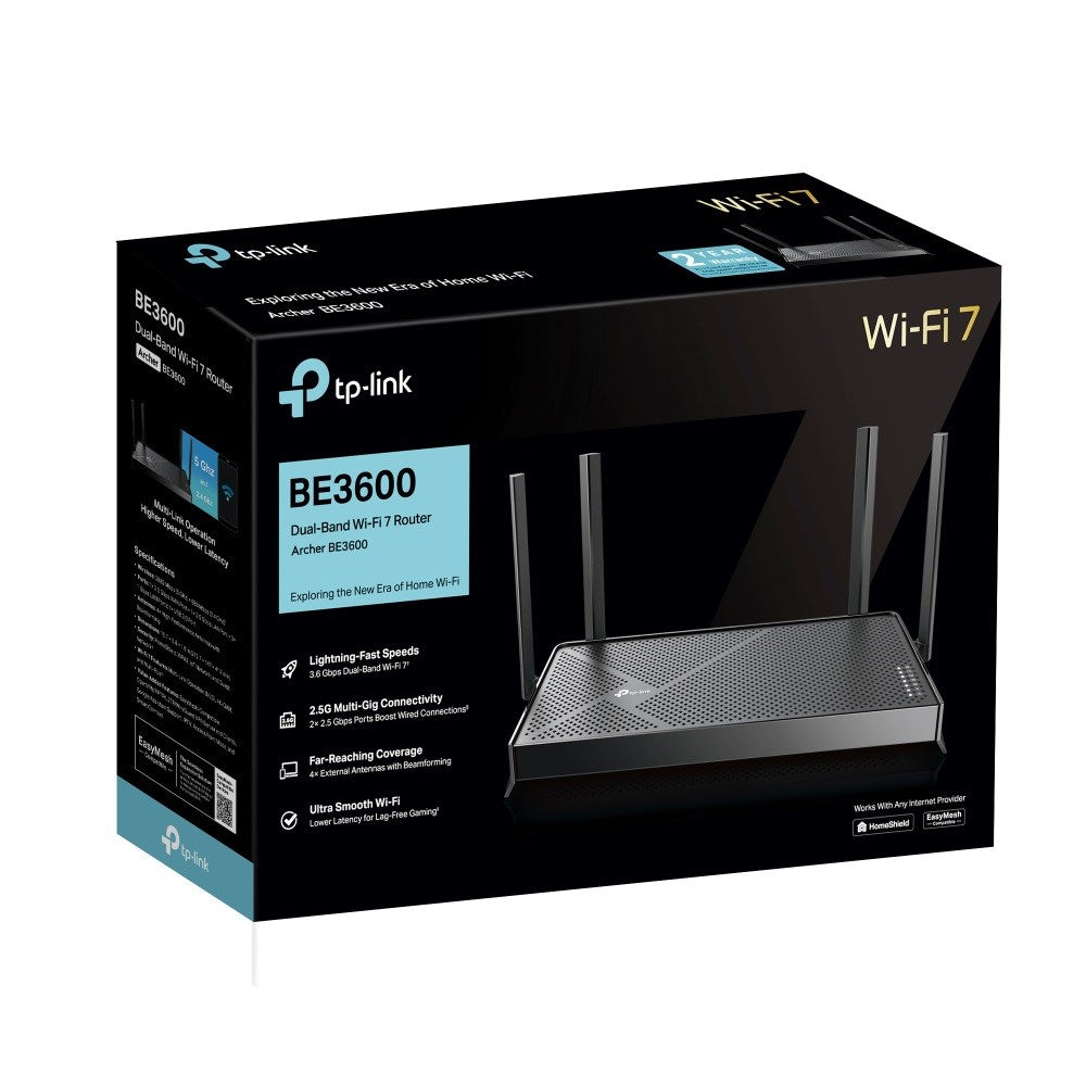 TP-Link Archer BE3600 Wireless Router 2.5 Gigabit Dual-band Black