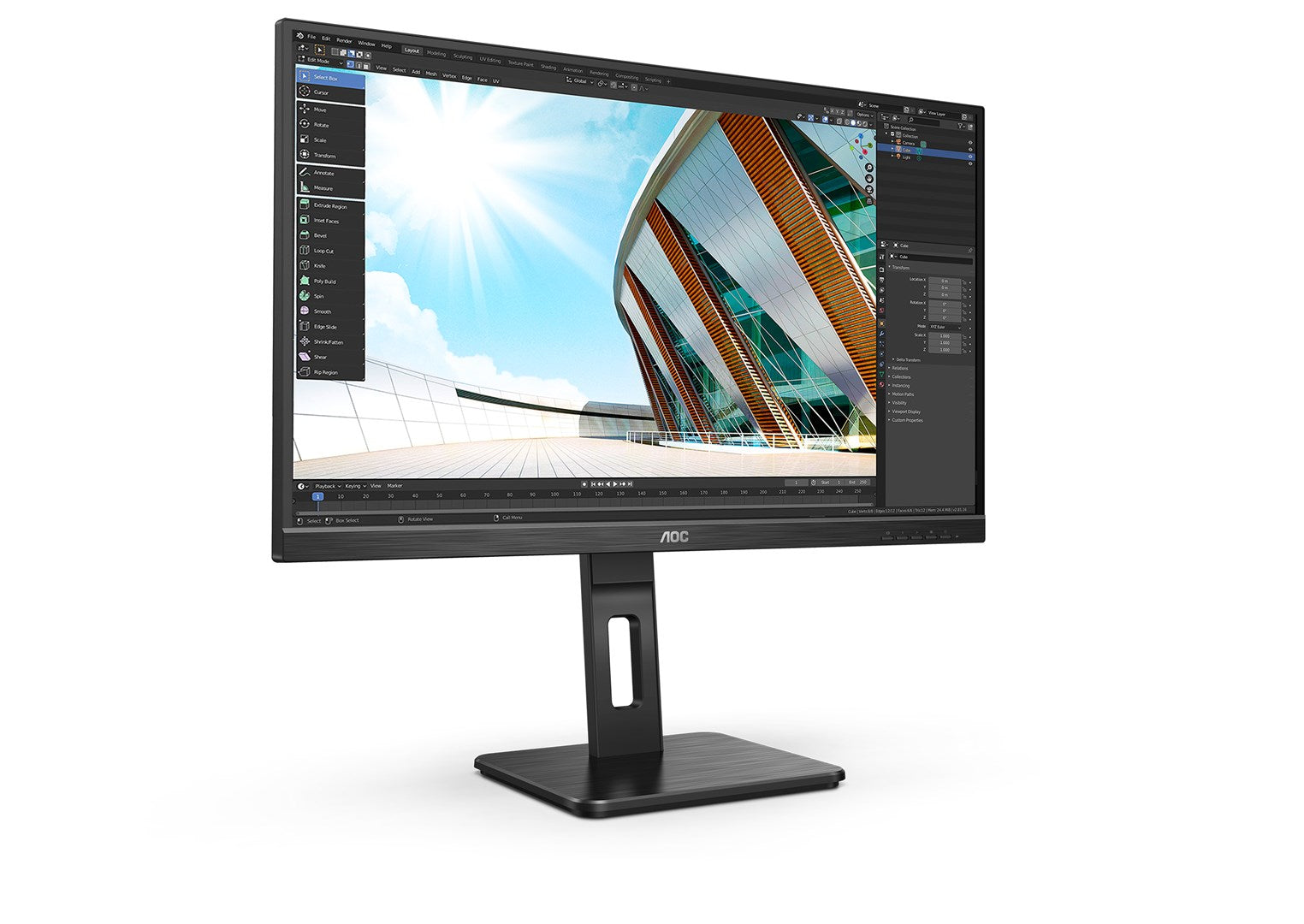 AOC 27P2Q LED Monitor 27" Full HD 1920 x 1080 IPS Black