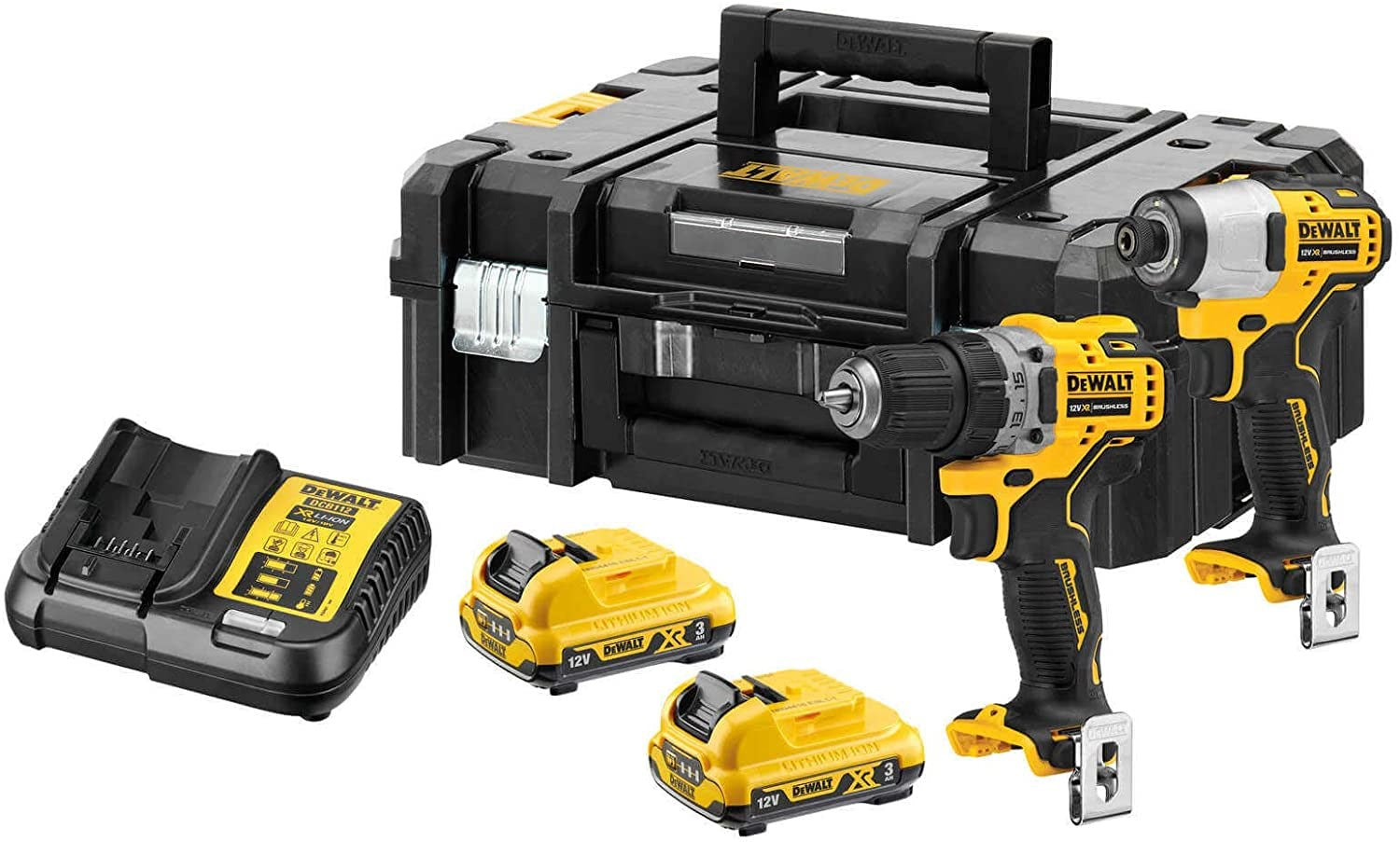 DeWALT DCK2110L2T-QW power screwdriver/impact driver Black  Yellow
