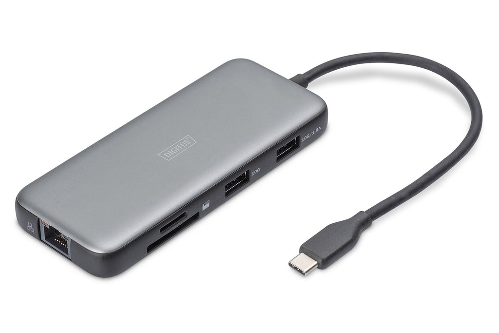 DIGITUS USB-C Docking Station with HDMI, USB 3.2, RJ45, SD, MicroSD (DA-70914) USB3.2