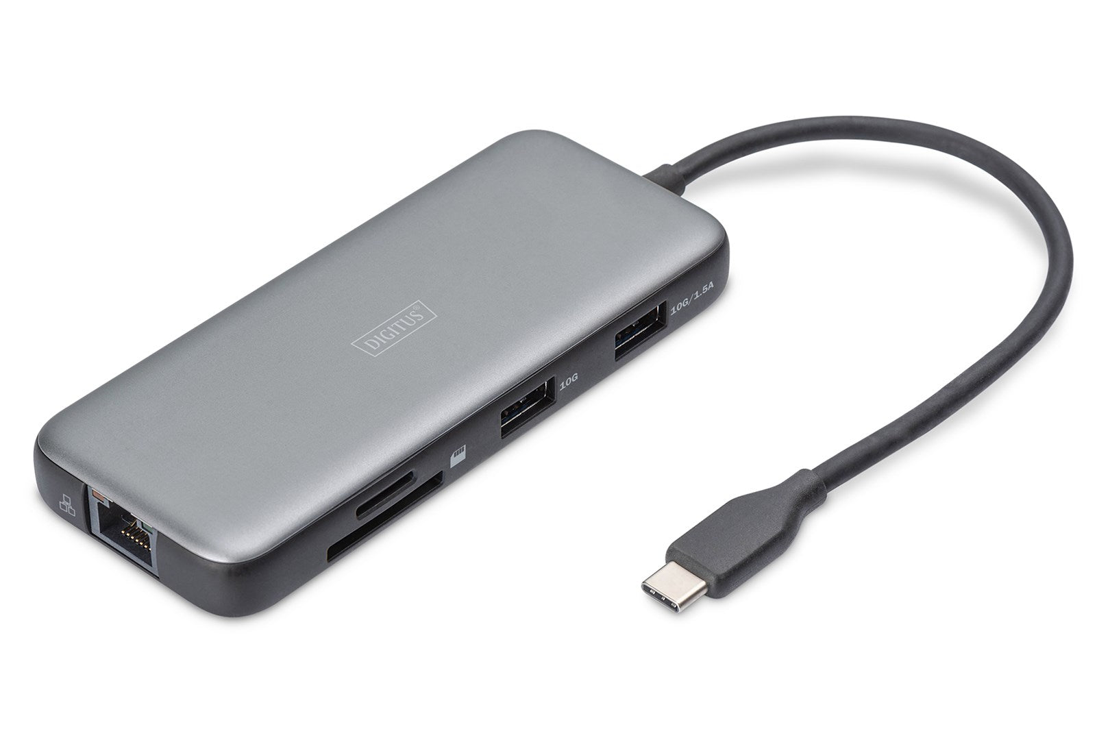 DIGITUS USB-C Docking Station with HDMI, USB 3.2, RJ45, SD, MicroSD (DA-70914) USB3.2