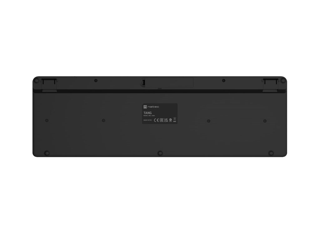 Natec Tang US wireless keyboard BT + 2.4 GHz quiet slim black