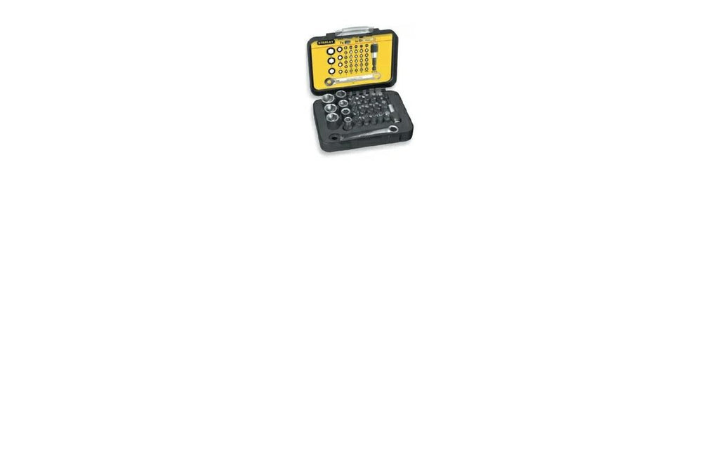 Stanley Set 2 of 39 1/4 Drive Bits (25mm) + 1 Magnetic Bit Holder with Lock-Ring