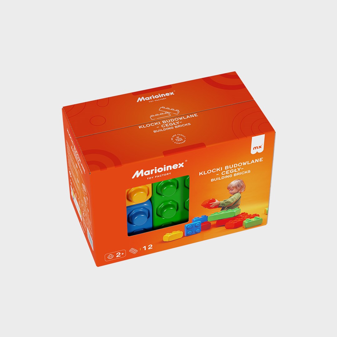 Marioinex ‘Brick’ Building Blocks Set, 12 Pieces, Model 908495