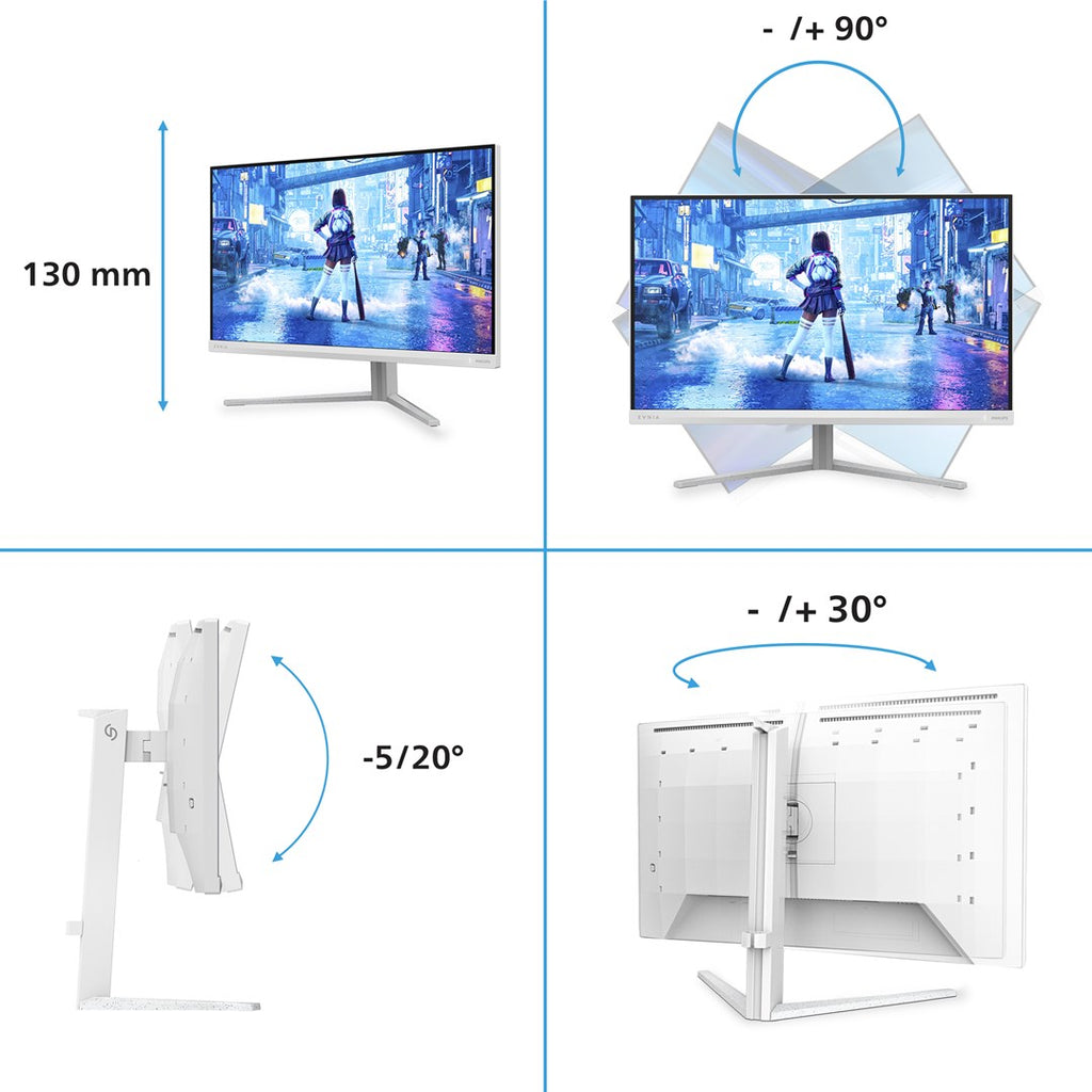Philips Evnia 5000 27M2N5201P/00 Monitor 27" Full HD 1920x1080 LCD White Gaming