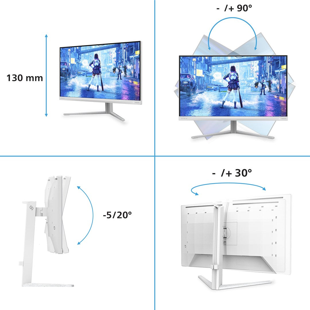 Philips Evnia 5000 27M2N5201P/00 Monitor 27" Full HD 1920x1080 LCD White Gaming
