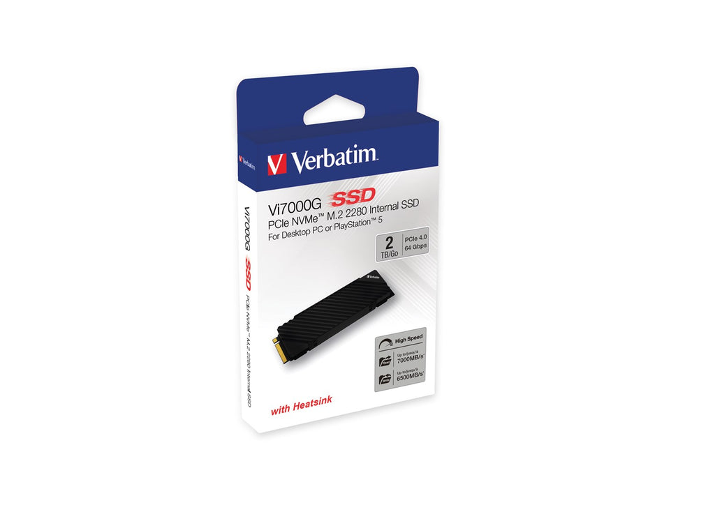 Verbatim Vi7000 PCIe NVMe M.2 SSD 2TB 2000 GB PCI Express 4.0 (49368-483)