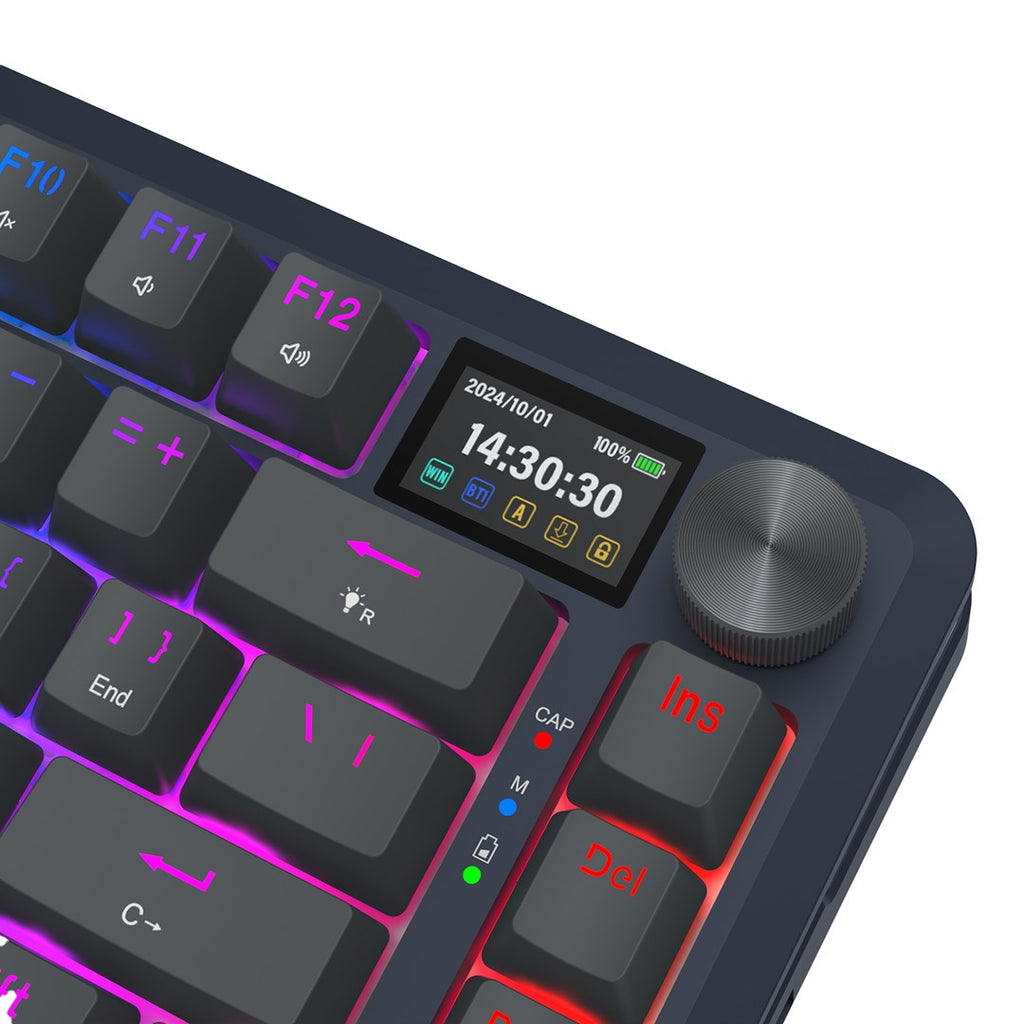 REDRAGON K708-RGB-PRO FLEKACT keyboard USB + RF Wireless + Bluetooth Black