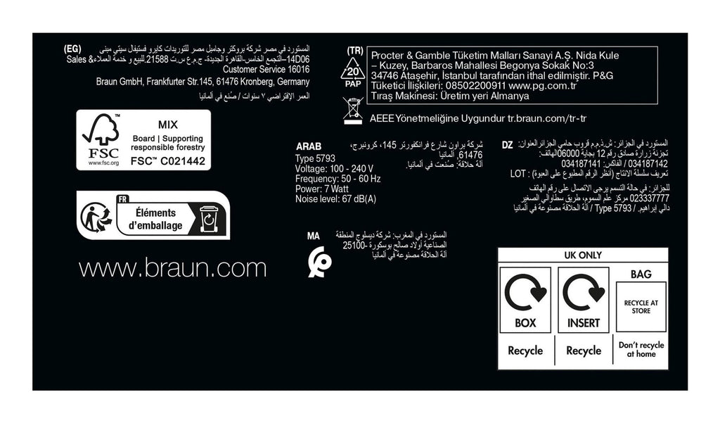 Braun Series 9 Pro+ 9625s Foil shaver Trimmer Graphite