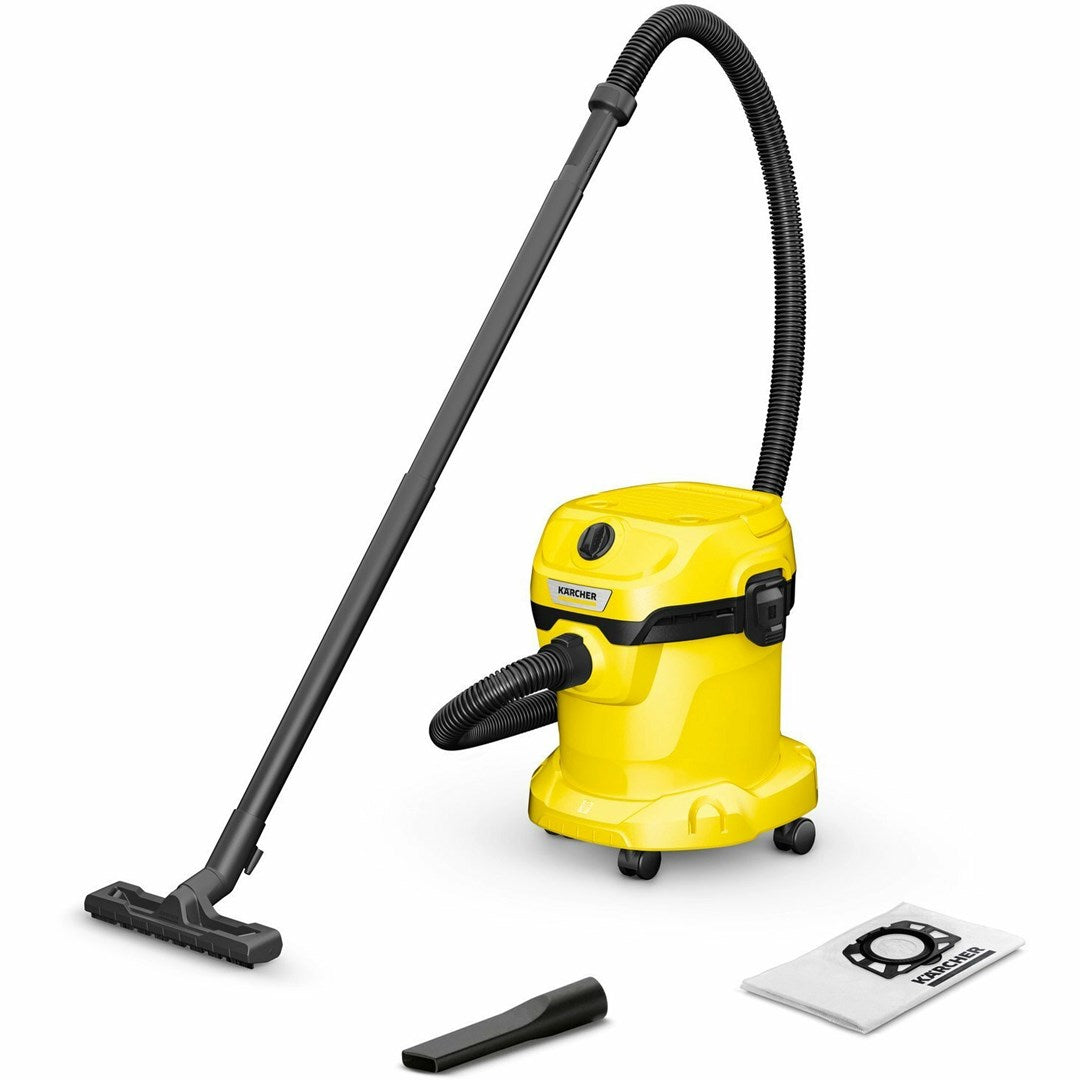 Kärcher WD 2 PLUS Vacuum Cleaner - 15 L Drum, Dry & Wet, 1000W