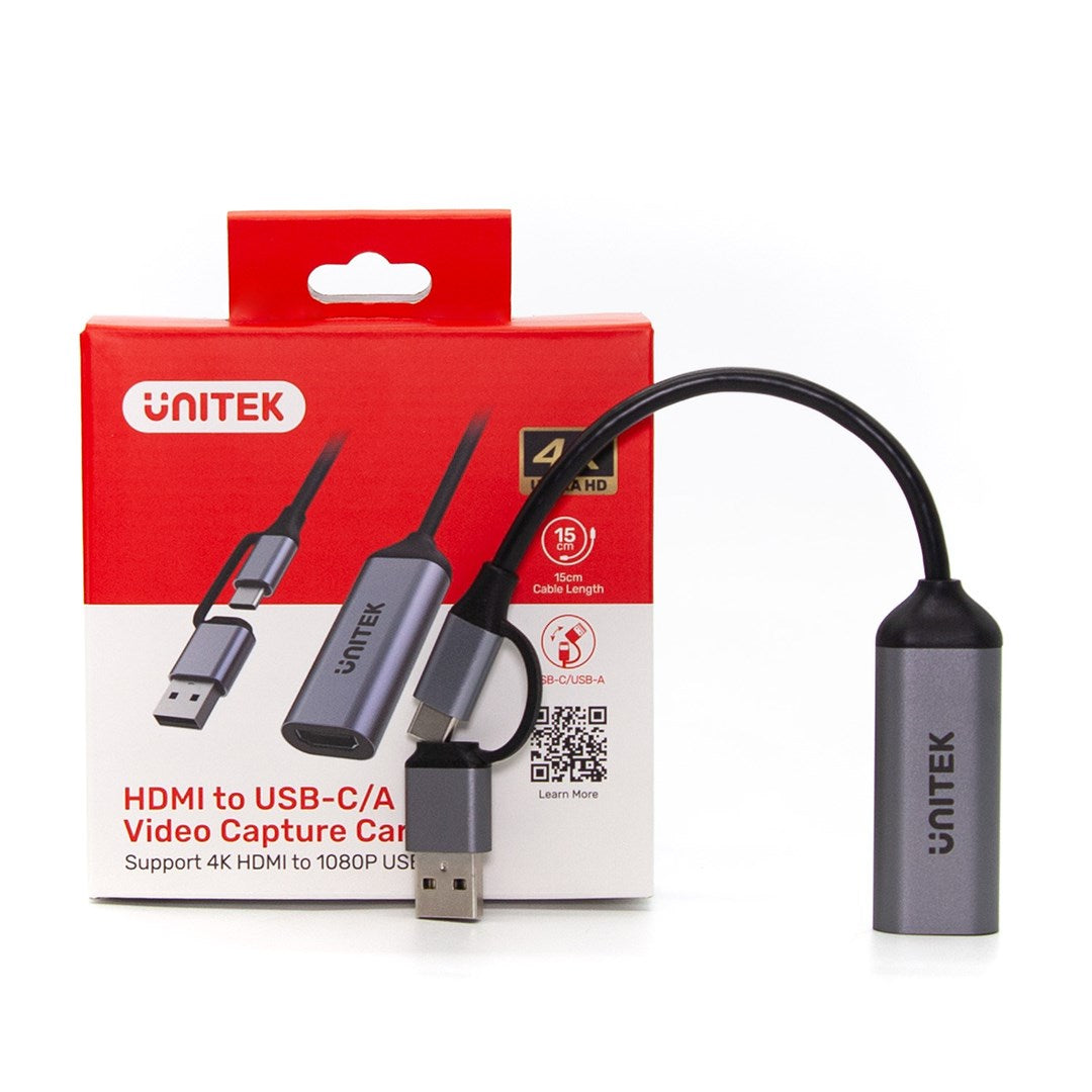 Video grabber Unitek USB-C/A  4K HDMI 1.4b