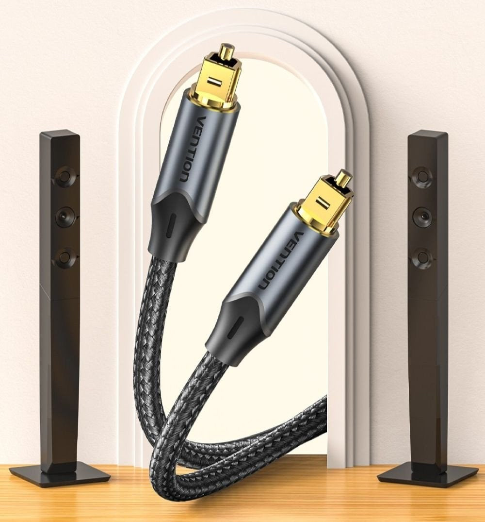 Vention optical audio cable  braided  10 m  BLACK