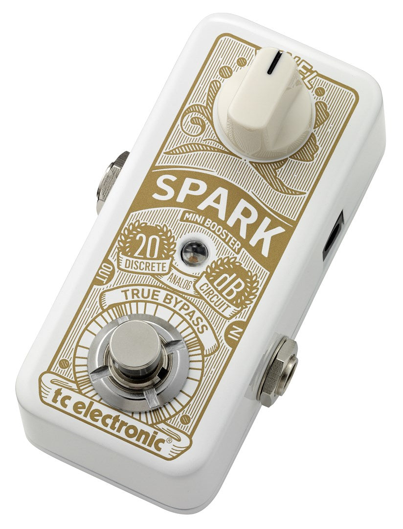 TC Electronic Spark Mini Effects Pedal White 20dB Boost