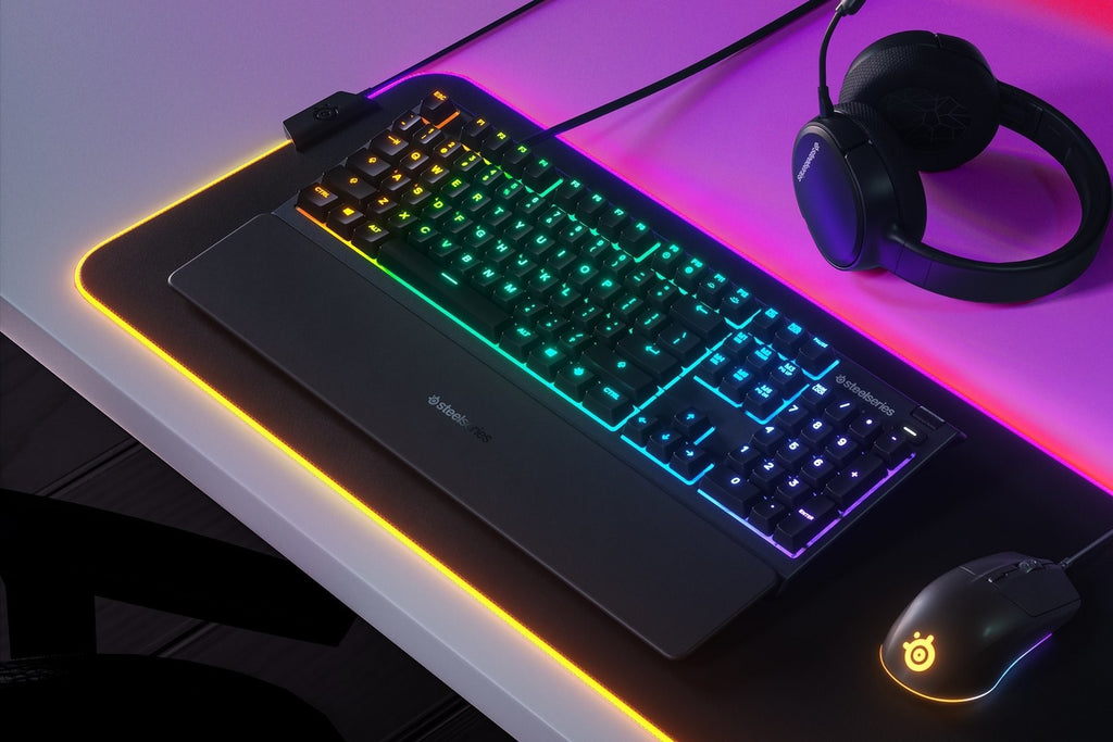 SteelSeries Apex 3 Gaming Keyboard Wired RGB IP32 Water Resistant 64795