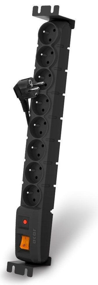 ACAR S8 FA RACK Power Strip 5 m 8 Sockets Black