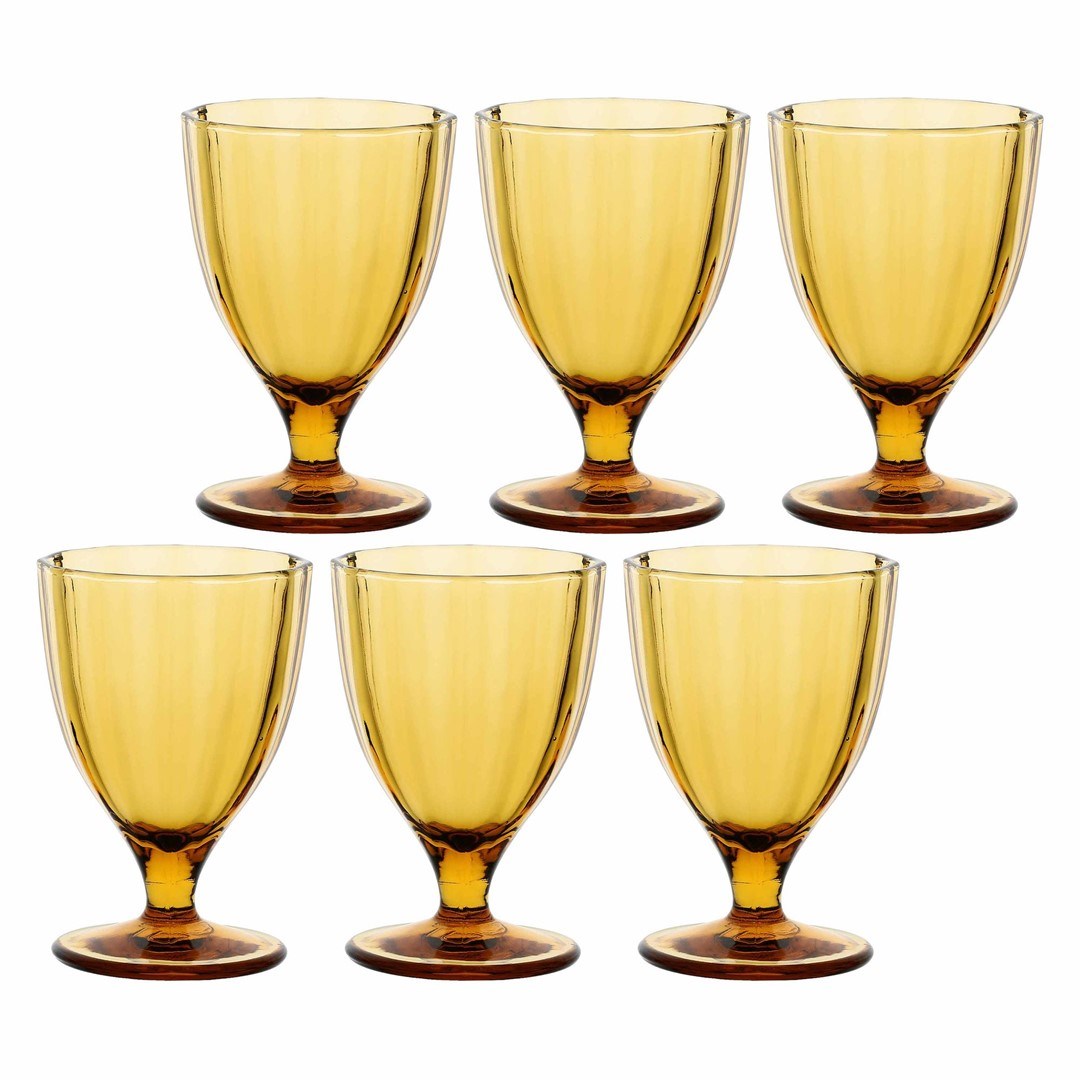 Set of 6 Amami glasses - Amber  300 ml