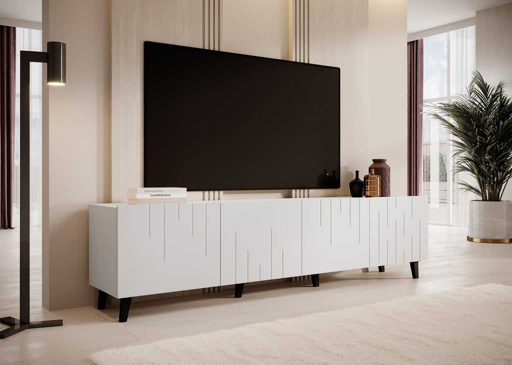 BARI RTV Cabinet 200x42x52 White Matt