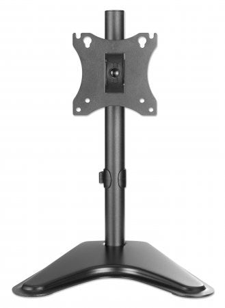 MANHATTAN Standfuß mit Monitorhalterung für ein Display Für einen LED/LCD-Monitor von 43,20cm (17") bis 68,60cm (27") und bis zu 7 kg, +/-10° neigbar, +/-45° schwenkbar, +/-90° redierbar, höhenverstellbar, black (462037)