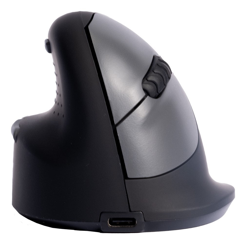 R-Go Maus HE ergonomisch links Bluetooth groß black/silver retail (RGOHEWLL)