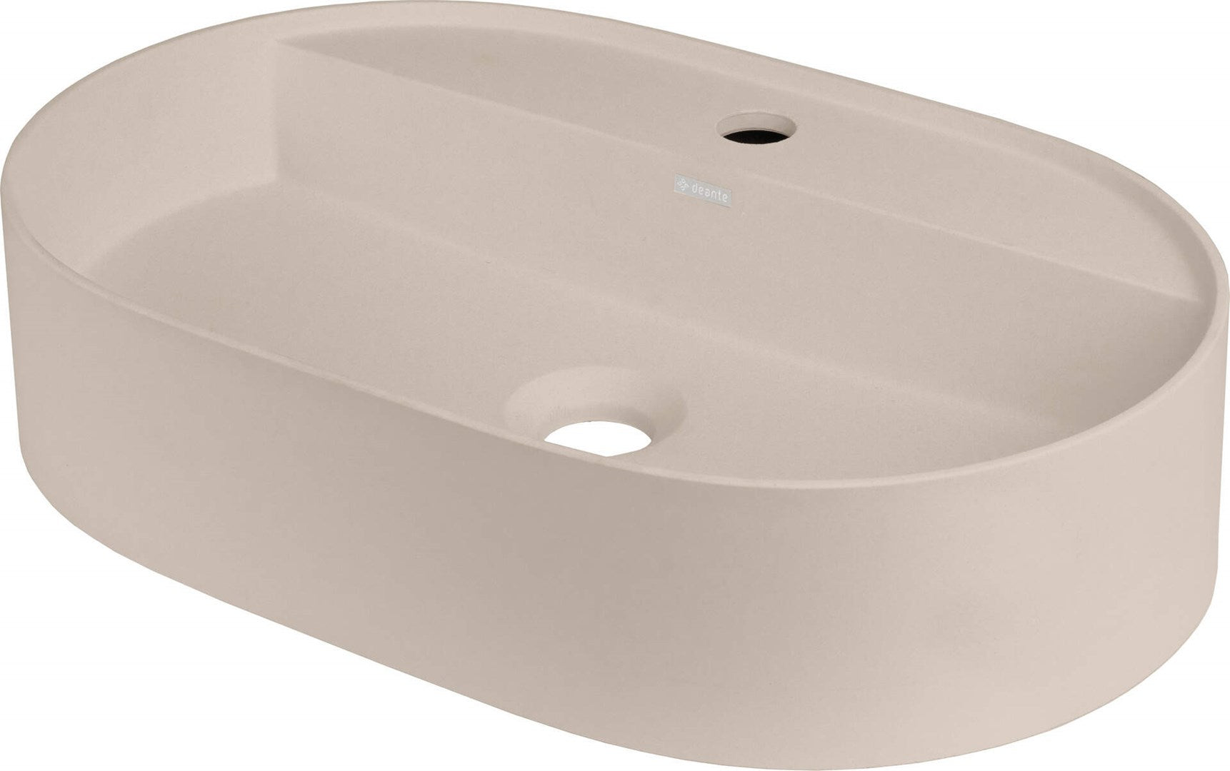 Deante Granite Countertop Washbasin with Tap Space - Oval 55x35 cm