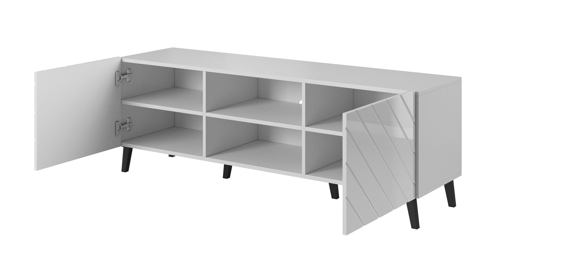 RTV Cabinet ABETO 150x42x52 White/Glossy