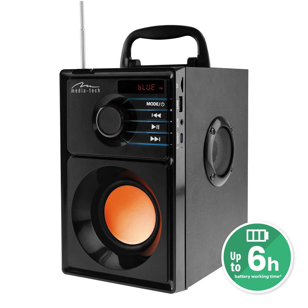 Media tech MT3145 V2 Stereo Portable Speaker Black