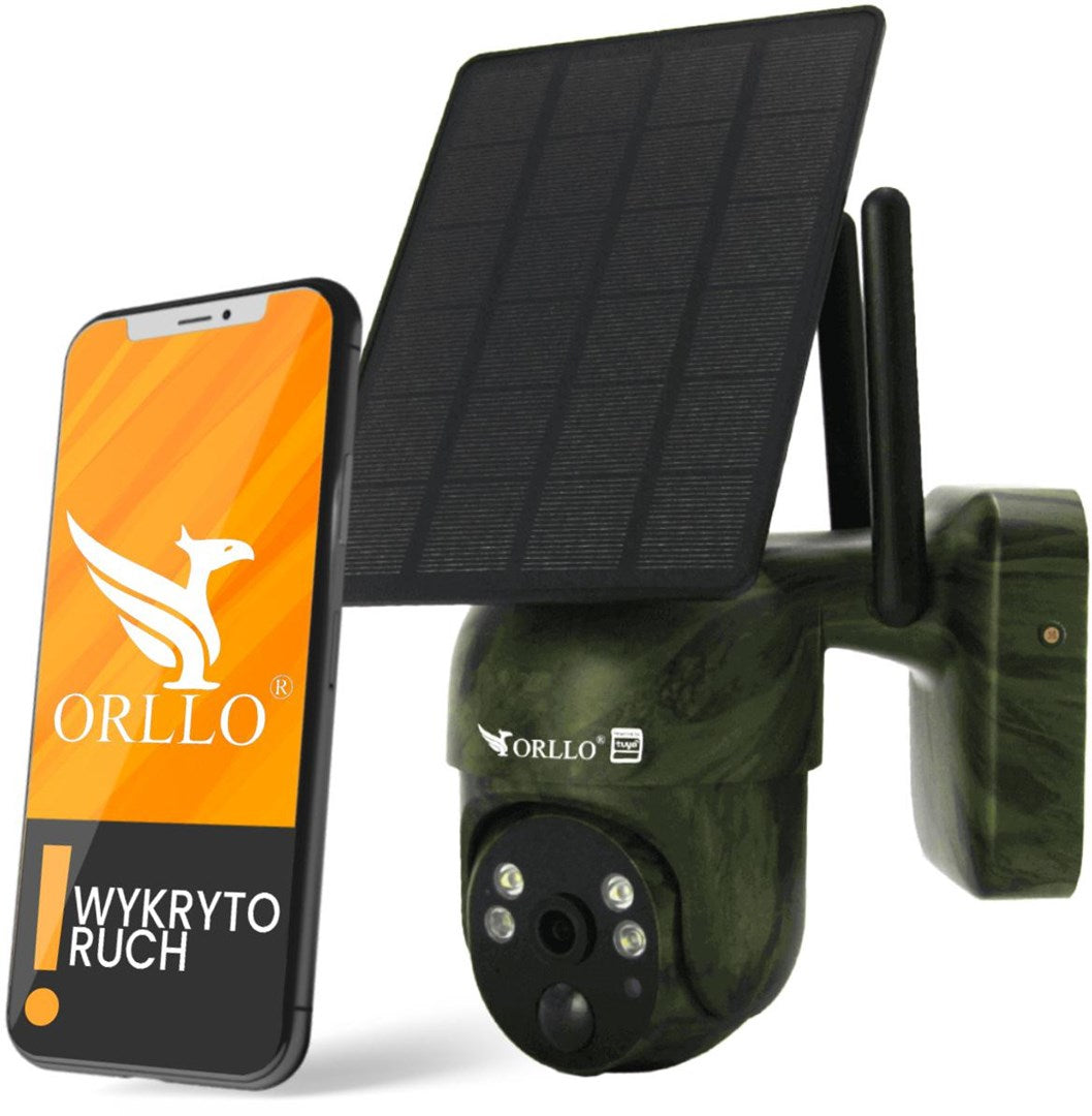 Orllo Wireless 4 G LTE Rotating IP Camera with Solar Panel TZ1