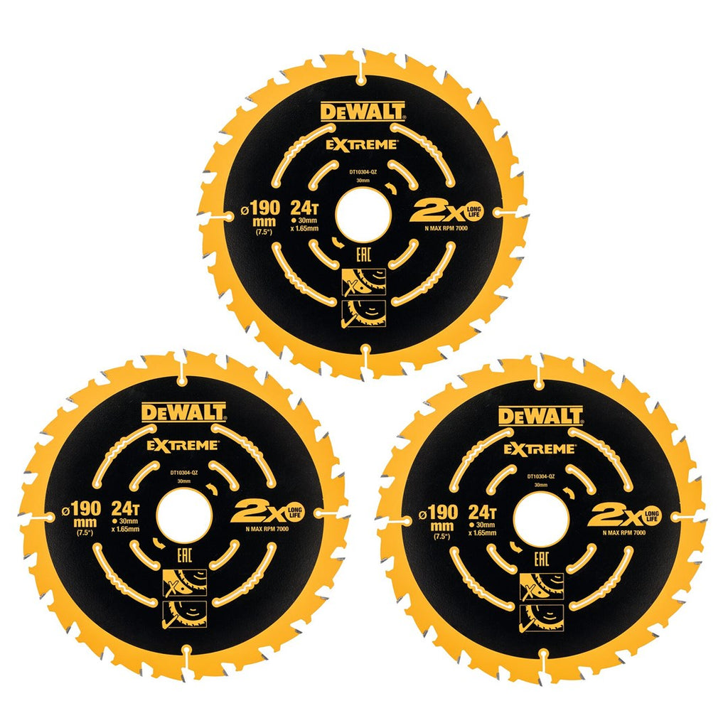 DeWALT Circular Saw Blade 190 mm 24 Teeth - DeWALT DT10399-QZ