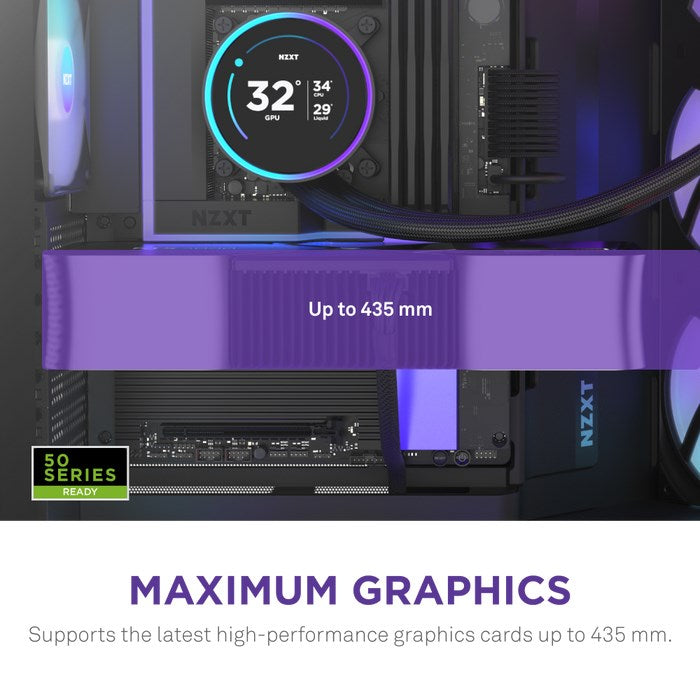 NZXT H9 Flow RGB+ Midi Tower Case - Black