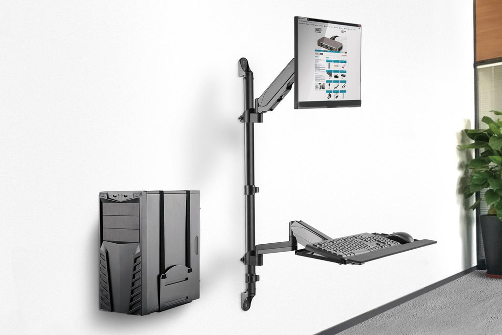 DIGITUS DA-90372 Mounting Kit for LCD Display/Keyboard/Mouse/CPU - Black