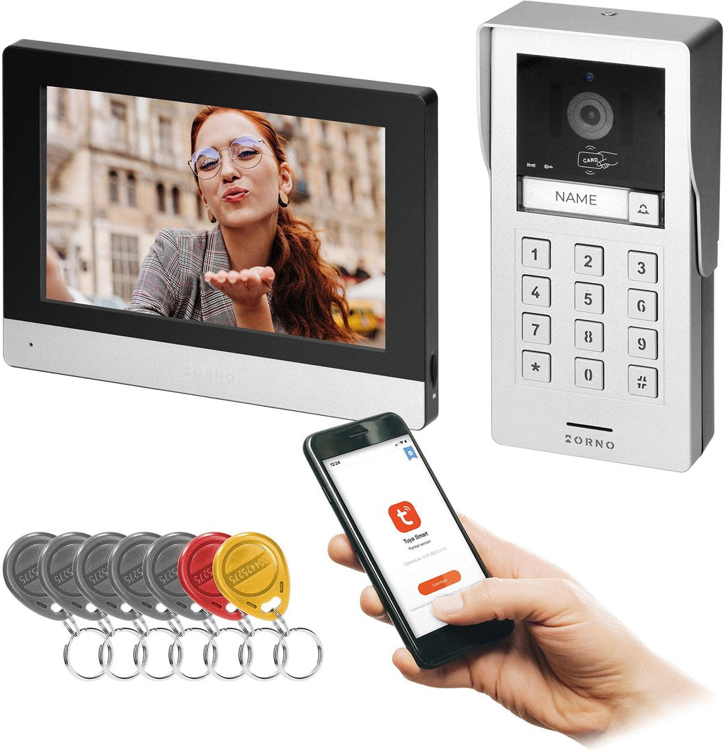 ORNO 2-Wire Video Intercom OR-VID-MA-1080/B - Full HD, Smart Home Compatible
