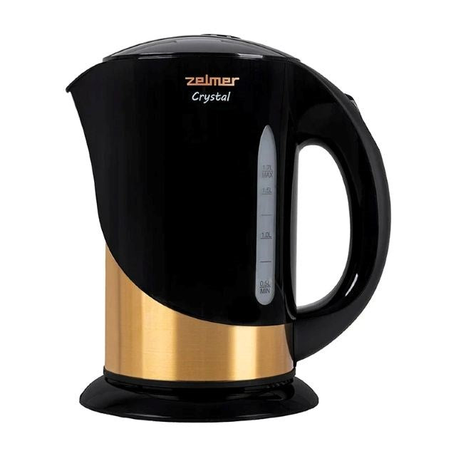 Zelmer ZCK7630 Crystal Gold 1.7-litre 2200W electric kettle  black and gold