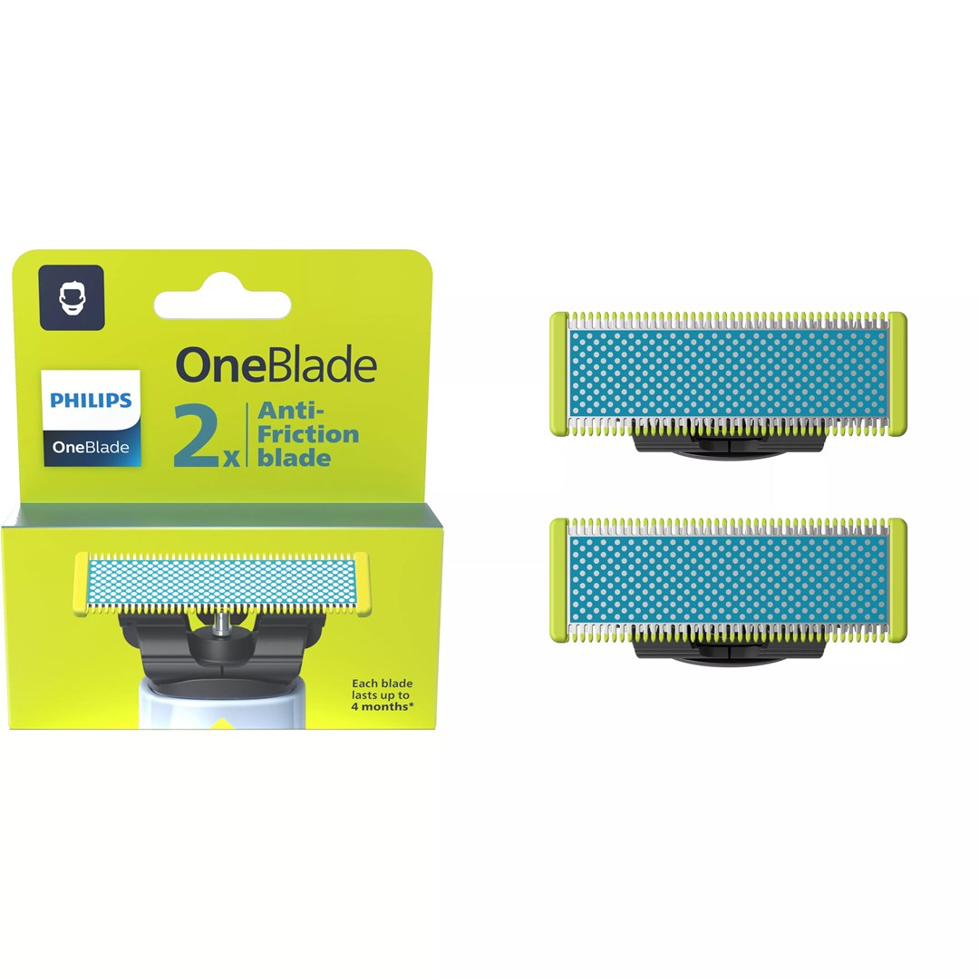 Philips Norelco OneBlade QP225/50 Replacement Blade - Blue and Green - for OneBlade QP25xx, QP26xx, QP65xx, QP66xx