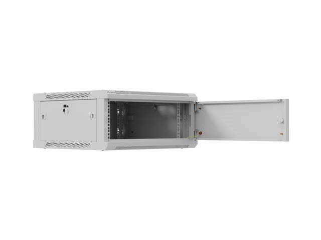 Lanberg Rack Cabinet 4U Wall-Mounted Grey Metal Door Key Lock WF01-6604-00S