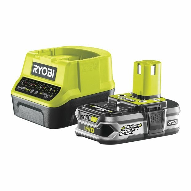 Ryobi Lithium-Ion Battery 18V 2.5Ah + Fast Charger ONE+ RC18120-125