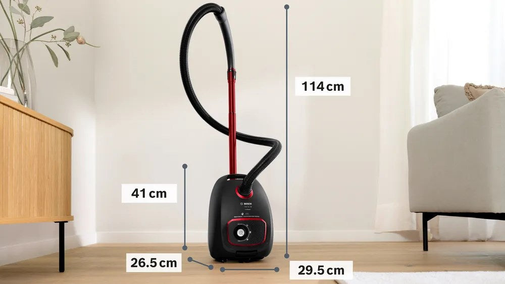 Bosch Serie 4 BGB41POW1 850 W Black Bagged Vacuum Cleaner