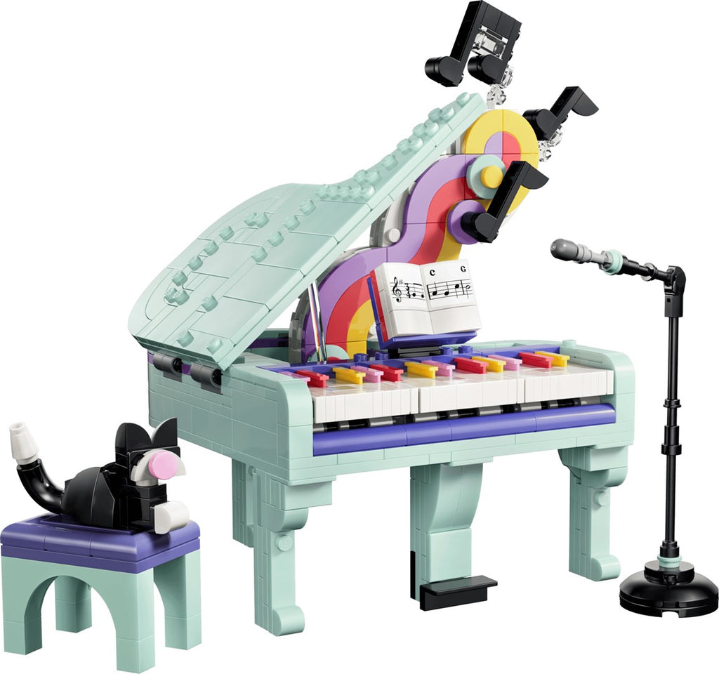 LEGO CREATOR 3 IN 1 Building Blocks Set 485 Elements for Ages 9+ Model 31392 Music Decor Piano with Cat