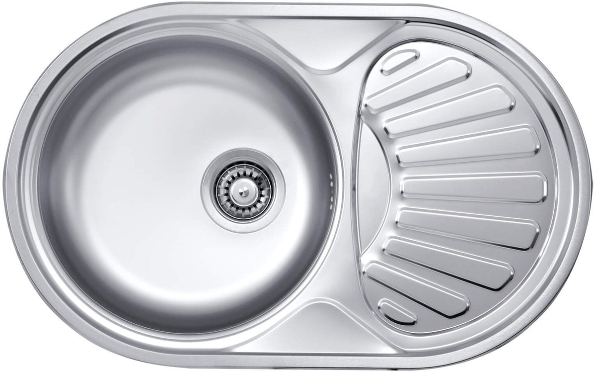 deante Kitchen Sink Steel 1-Bowl with Drainer 500x780x170 mm ZEU 311B