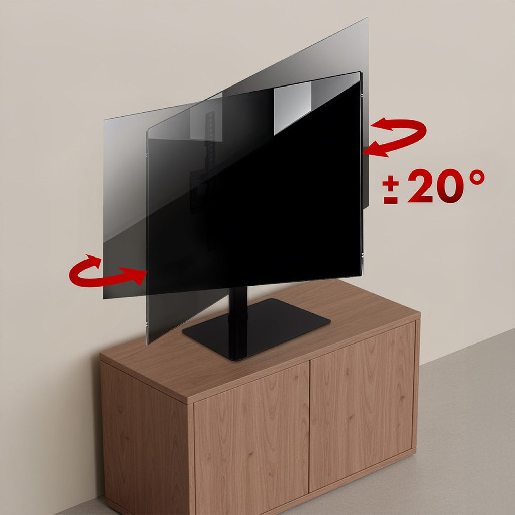 Maclean Universal TV Stand for RTV Cabinet Stand Max. 35 kg 20 Degree Rotation for 32-55 TV MC-132