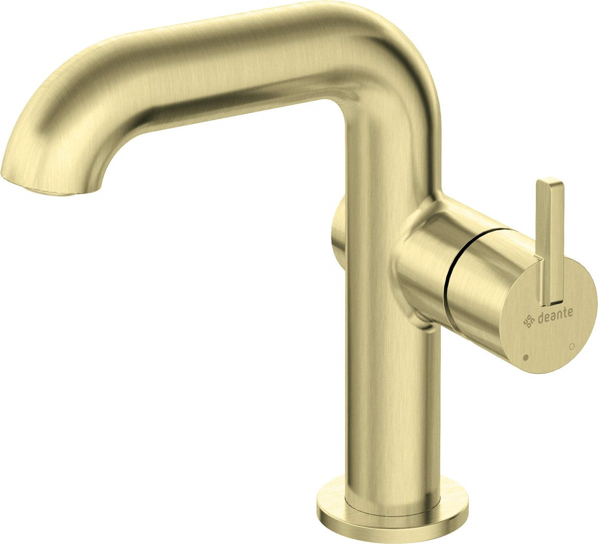 Deante Silia Basin Mixer Brushed Gold Single-Lever Freestanding Rectangular Spout BQS R24M