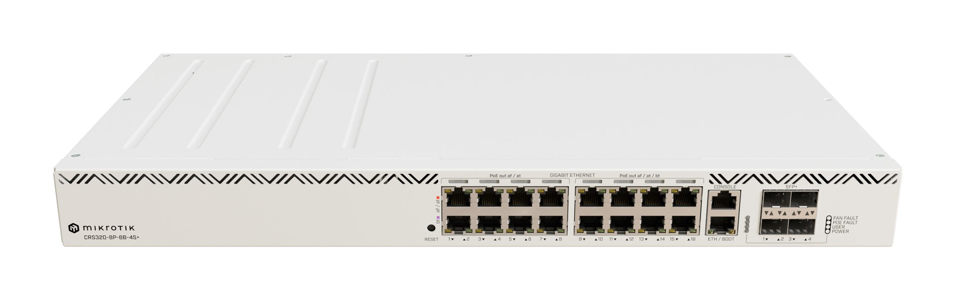 MikroTik CRS320-8P-8B-4S+RM - Smart Switch - 17 x 10/100/1000 (PoE++) + 4 x 2.5/10 G SFP+ - Rackmount/Desktop
